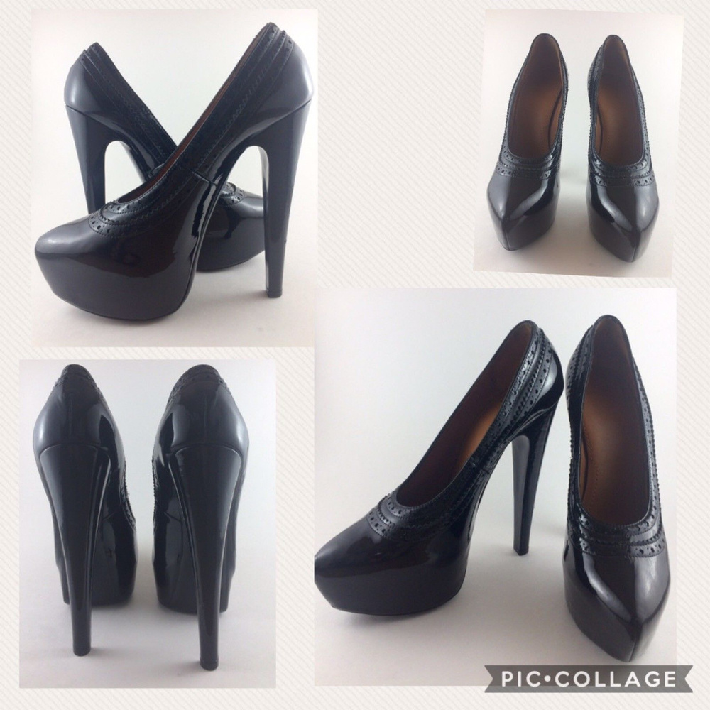 GIVENCHY Black Patent Leather Hidden Platform